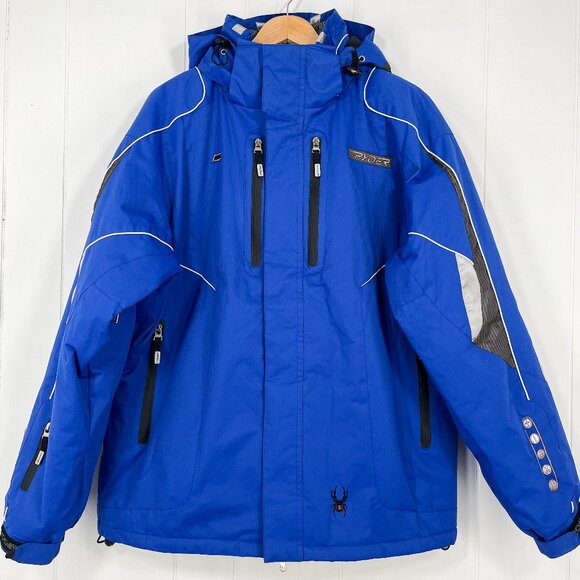 Spyder Entrant DERMIZAX-MP XStatic Insulated Snowboard Ski Jacket Size XXL Blue - Picture 1 of 16